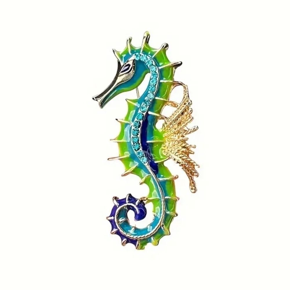 Seahorse Brooch, Animal Pin For Men And Women, Jacket Corsage Pins -
